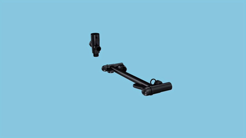 High Pressure Rainfall Handheld Shower Head Combo with 11-Inch Extension Arm 9 Spray Settings Anti-Leak Height Angle Adjustable Chrome Matte Black