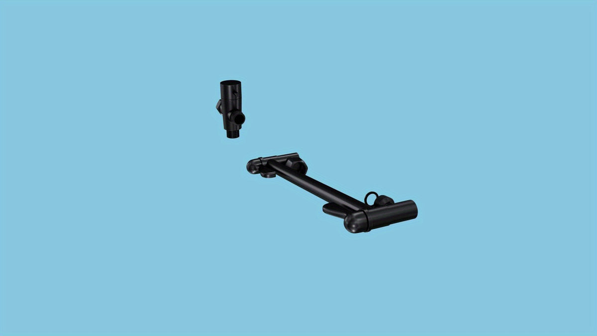 High Pressure Rainfall Handheld Shower Head Combo with 11-Inch Extension Arm 9 Spray Settings Anti-Leak Height Angle Adjustable Chrome Matte Black
