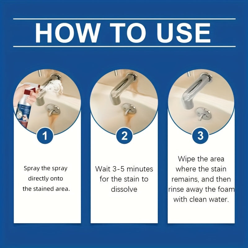 Citric Acid Foam Cleaning Spray 3-Pack 6.09oz Each, Bathroom Tile Wall Cleaner Foam Spray for Ceramic Surfaces, Multi-Surface Deep Cleaning Foam for Shower Grout Tub and Kitchen Tile