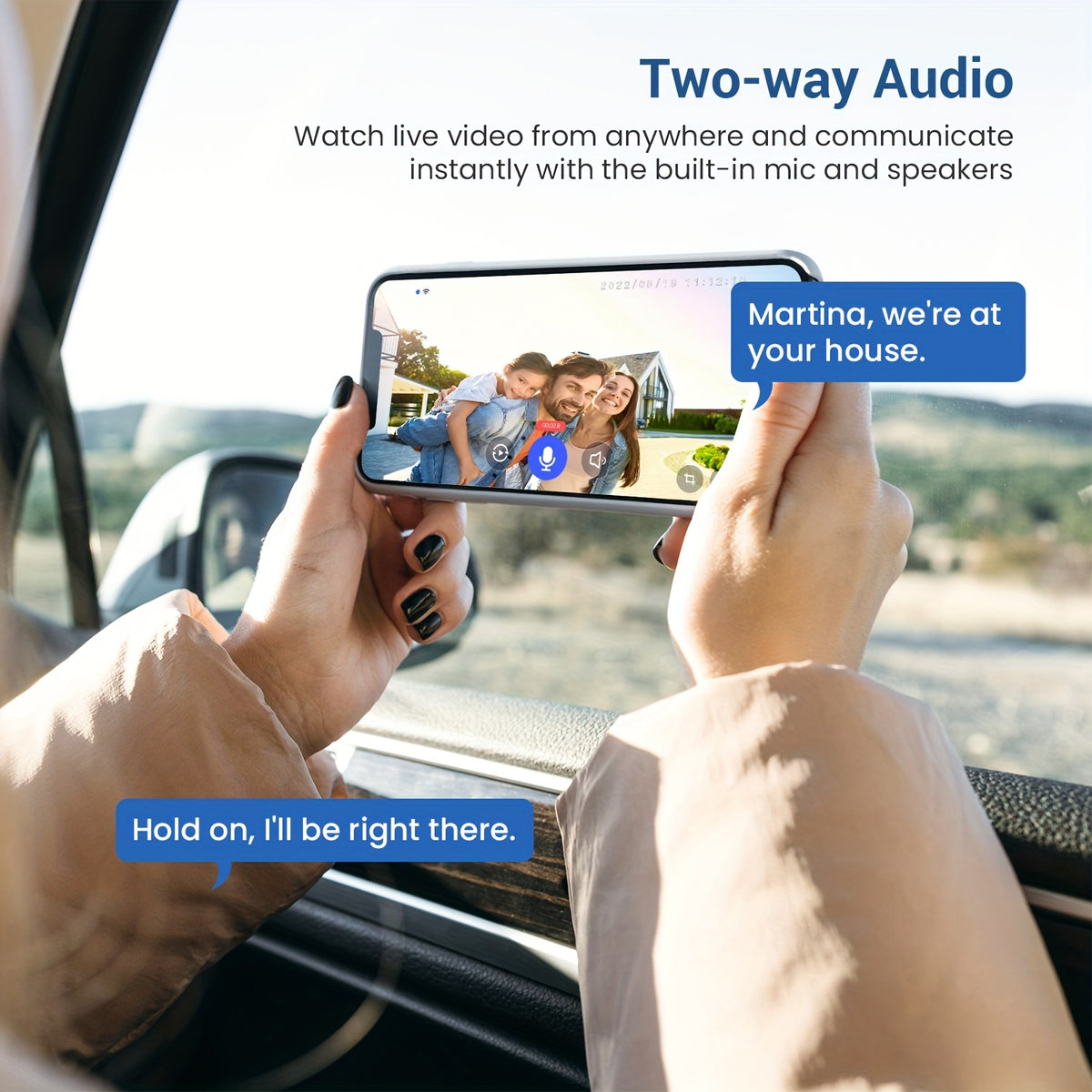 1440P Smart Video Doorbell Camera Wireless WiFi Night Vision AI Snapshot Two-Way Intercom Rechargeable Battery Local Storage Home Security