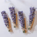 Lavender & Palo Santo Bundled Sticks Set Handmade Aromatherapy Home Fragrance Decor 4pcs – Natural Incense Bundle Holiday Gift for Home Relaxation & Air Purifying