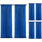 Sequin Curtains Backdrop 4 & 6 Panels 2x8FT - Shimmer Glitter Party Backdrop Curtain for Wedding Birthday Bachelorette Photo Booth, 25 Colors Reusable Event Decoration