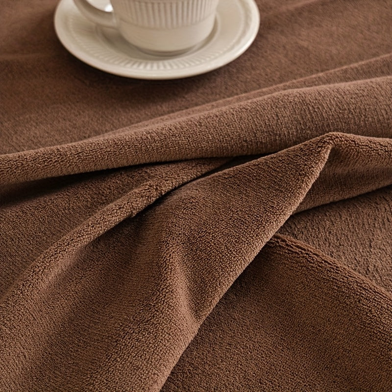 Sofa Cover Short Plush Couch Protector for 2 3 4 Seater - Machine Washable Pet Friendly Furniture Protector Slipcover All Season Thick Cushion Cover in Light Grey Deep Gray Coffee Burgundy Off White