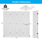 5 FT Freestanding Pegboard Room Divider | Wood Folding Privacy Screen & Display Board Organizer with Support Feet – White, Black, Natural, Grey | Craft Shows, Retail & Home