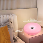 Touch-Control Dimmable Donut Table Lamp – 3-Tone USB Rechargeable, Wall-Mountable Night Light for Bedroom & Desk