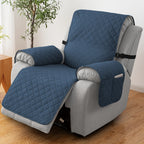 Chenille Knit Recliner Chair Cover 1pc – Non-Slip Sofa Slipcover with Elastic Straps & Drawstring for Large Recliners, Washable Pet Furniture Protector for Dogs Cats, Home Decor