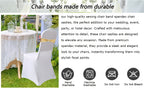 Metallic Spandex Chair Sashes Bow Bands 100pcs – Sparkle Lycra Stretch Chair Ties with Buckle for Wedding, Banquet & Party Decor | Gold, Silver, Rose Gold