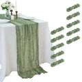 10-Pack Cheesecloth Table Runner 10ft Boho Rustic Wedding Reception Bridal Shower Party Home Decor Multi-Color