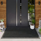 Heavy-Duty All-Weather Scraper Door Mat Non-Slip – Mud & Dirt Scraping Entrance Rug for Entryway, Patio, Garage & High-Traffic Areas, 3 Sizes, Deep Grey & Black