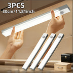 Motion Sensor Cabinet Lights USB Rechargeable Dimmable LED Indoor Lighting – 3 Adjustable Modes for Wardrobe, Kitchen, Bedroom & Office – 3 or 6 Pack