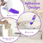 Mop Pad Refills Compatible with Swiffer PowerMop Dry and Wet Disposable Pads for Multi-Surface Floor Cleaning Non-Woven Unscented Replacement Mop Pads 10 20 or 40 Count