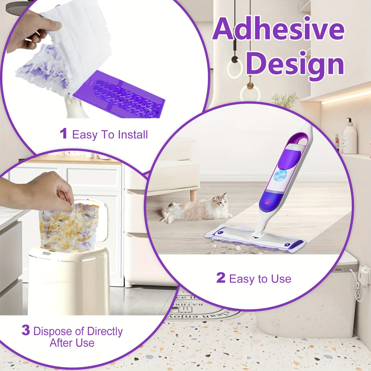 Mop Pad Refills Compatible with Swiffer PowerMop Dry and Wet Disposable Pads for Multi-Surface Floor Cleaning Non-Woven Unscented Replacement Mop Pads 10 20 or 40 Count