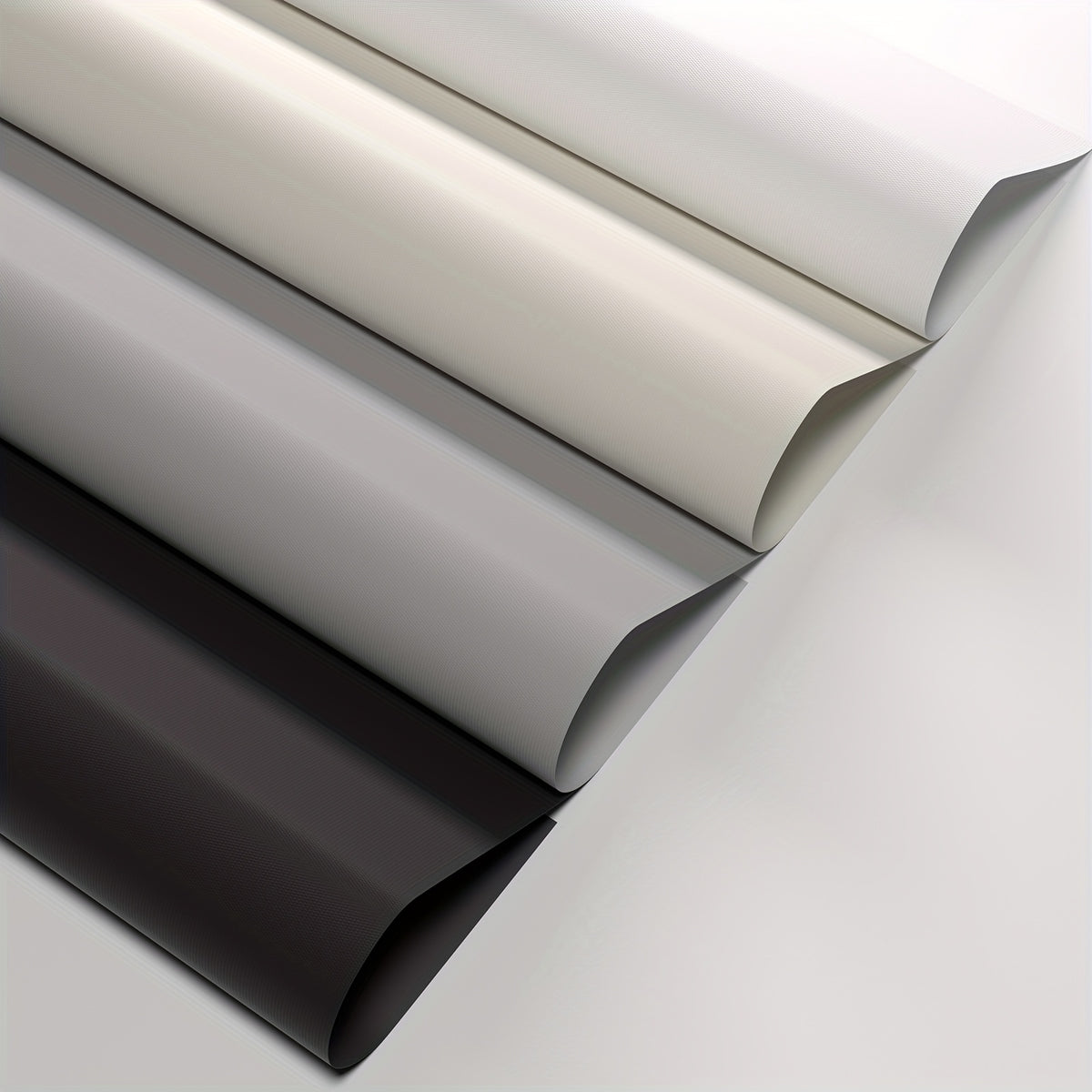 Cordless Blackout Roller Blinds Easy Install Privacy Window Shades | Room Darkening Roll Blinds for Home Office Living Room, Black White Grey Beige, 18 Width Options