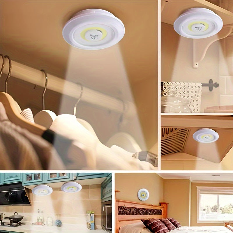 LED Night Lights Set of 5 Wireless Remote Controlled Magnetic Adhesive Wall Mount Puck Lights for Hallway Bathroom Bedroom Kitchen Cabinet Stairs Home Decor Indoor Color Changing