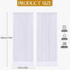 Sheer Chiffon Curtain Panels (Set of 2) | 5×10ft | Wedding Backdrop & Party Décor