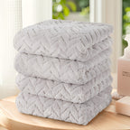 Quick-Dry Multipurpose Towel Set of 4 – 13.4×29.1 Inch Soft Lint-Free Towels for Bathroom, Kitchen, Face Washing & Car Cleaning | Multi-Color Options