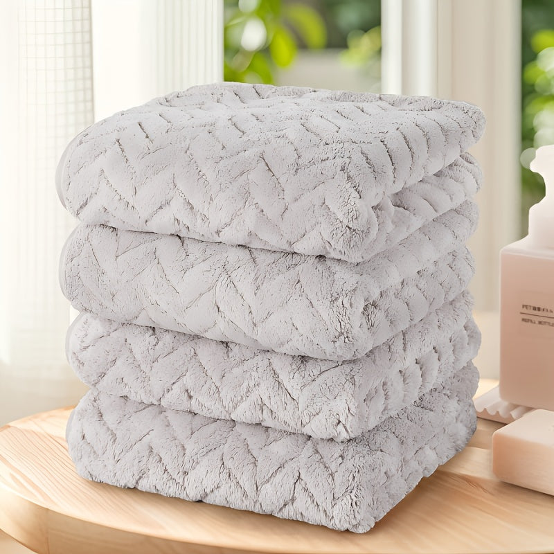 Quick-Dry Multipurpose Towel Set of 4 – 13.4×29.1 Inch Soft Lint-Free Towels for Bathroom, Kitchen, Face Washing & Car Cleaning | Multi-Color Options