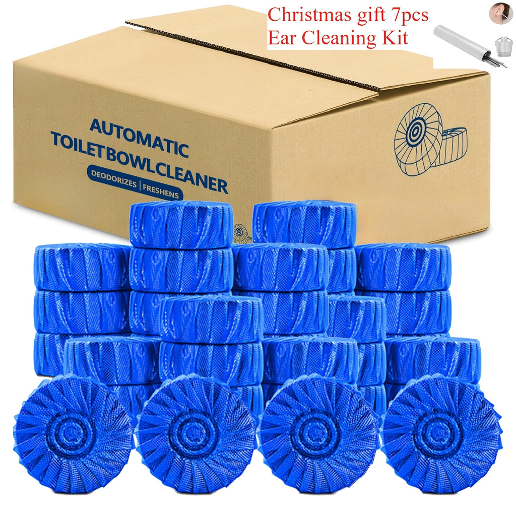 Automatic Toilet Bowl Cleaner Tablets 36 Pack - Heavy-Duty Stain & Odor Fighter, Jasmine Scent, Long-Lasting Freshness, Safe for All Toilet Bowls, No Harsh Fumes - Blue, Pink & Tricolor