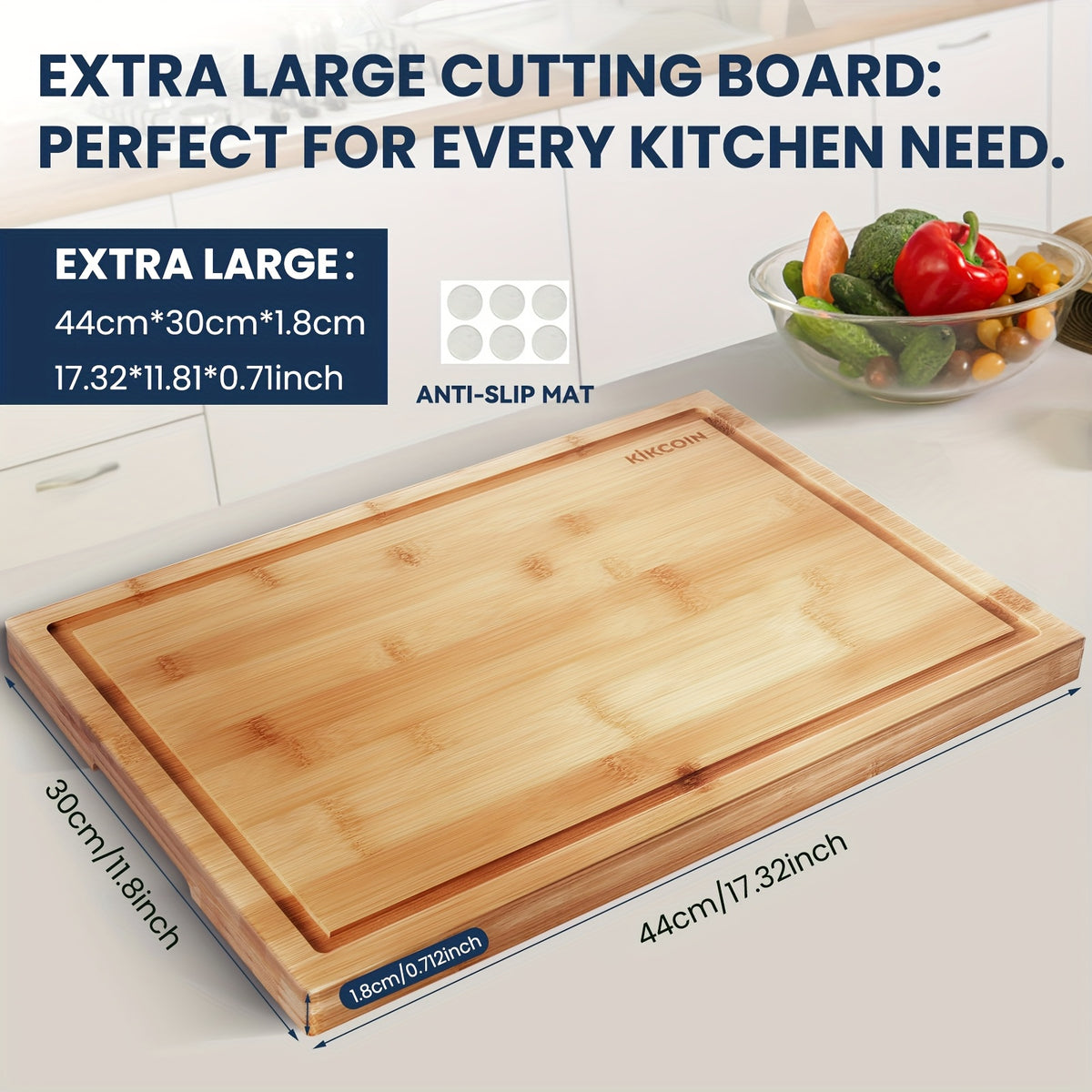 Bamboo Cutting Board Set with Storage Rack and Juice Groove - Kitchen Chopping Boards for Vegetables, Meat, Fruit, Bread & Cheese, Eco Friendly Bamboo Kitchen Board Gift