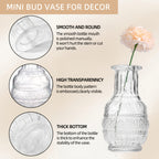 Glass Bud Vases Bulk Set 64 Pieces Multi-Size – Clear Flower Vases for Wedding Centerpieces, Home Table Decor & Bridal Party
