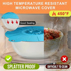 7-Pack Silicone Lids with 5 Sizes – Reusable Microwave Splatter Cover for Bowls, Cups, Pots & Pans | Heat Resistant, Dishwasher Safe, BPA Free