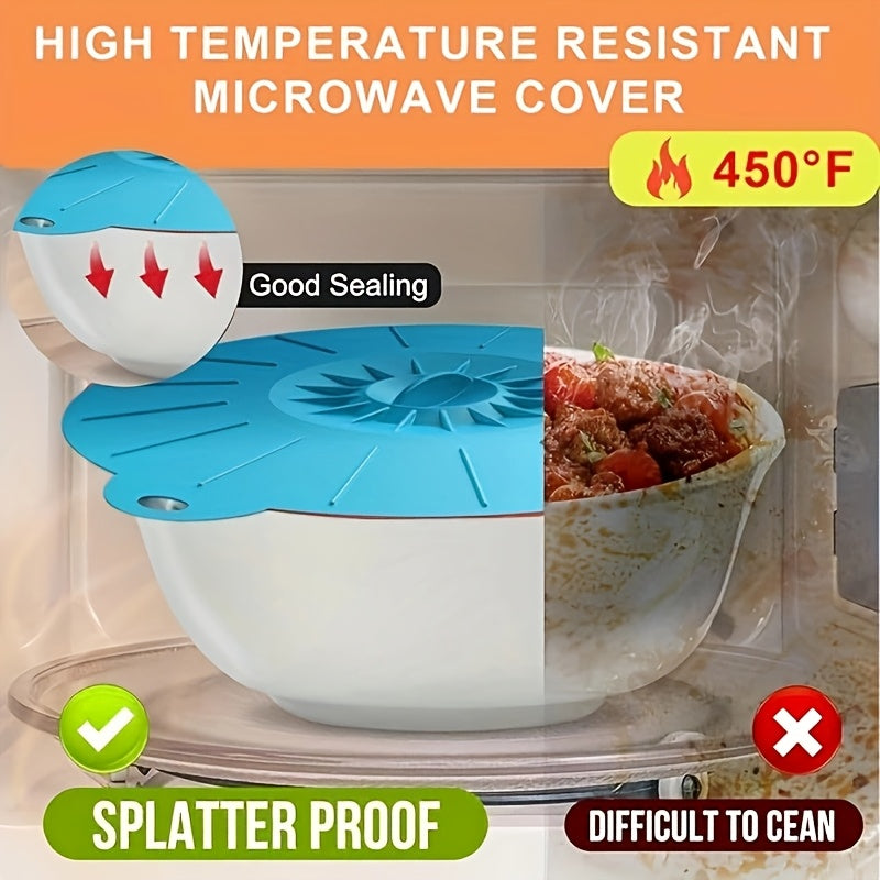 7-Pack Silicone Lids with 5 Sizes – Reusable Microwave Splatter Cover for Bowls, Cups, Pots & Pans | Heat Resistant, Dishwasher Safe, BPA Free