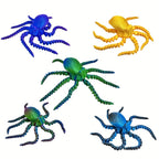 3D Printed Octopus Figures Set of 5 – Playful Mini Octopus Toys for Party Favors, Halloween & Christmas Gifts | Fun Holiday Novelty Gift for Kids, Teens & Ocean Lovers