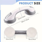 Bathroom Grab Bars Suction Cup No Drill 2-Pack Non-Slip Adjustable Height Shower Handle Safety Rail for Elderly Toilet Fall Prevention Easy Install