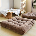 Plush Square Seat Cushion 21.6x21.6 In – Soft Floor Cushion for Dining Chair Tatami Futon Office Computer Chair, 2 Colors
