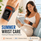 Hand Massager Wrist Guard with Heat Adjustable Gears Temperature Control - Wrist Support Strap Joint Fixator for Arthritis Pain Relief Sports Recovery, Men Women Gift