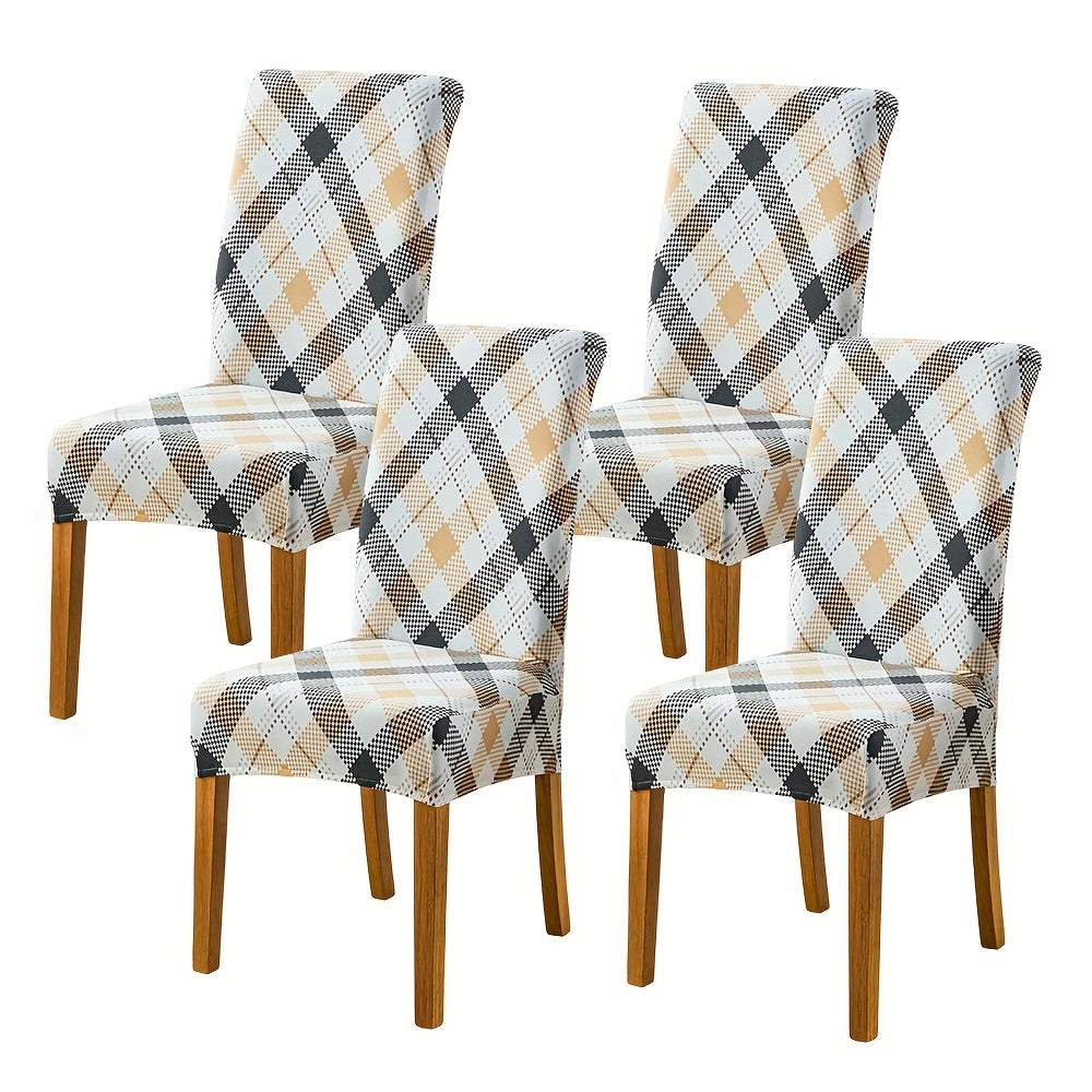 Spandex Stretch Dining Chair Covers Slipcovers Set of 4 & 6 – Removable Washable Parsons Chair Protector for Dining Room, Kitchen, Hotel, Wedding Ceremony, Banquet