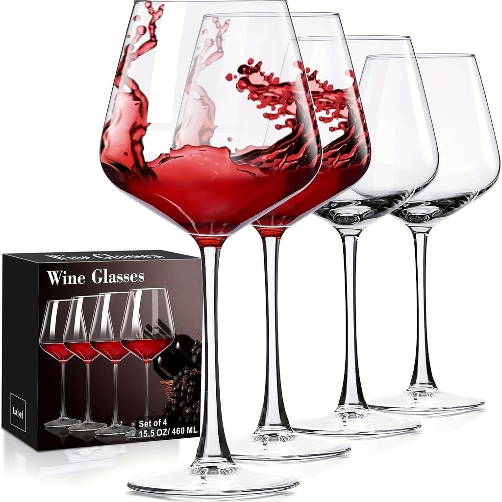 Burgundy Wine Glasses 460ml Artisan Crafted Red White Wine Glass 15.56oz for Women Men Weddings Birthdays Mother's Day Gift