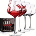 Burgundy Wine Glasses 460ml Artisan Crafted Red White Wine Glass 15.56oz for Women Men Weddings Birthdays Mother's Day Gift