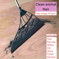 Broom for Hard Floors – Stainless Steel Handle Floor Broom for Pet Hair, Debris & Indoor Sweeping | Home & Office Use