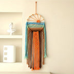 Bohemian Woven Wall Hanging Tapestry Sunrise Sunset Design Boho Wall Decor for Living Room Bedroom Wedding Valentine's Day Thanksgiving Home Decor Woven Tapestry Wall Art Aesthetic Room Decor Gift