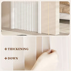 Boho Striped Magnetic Door Curtain – Elegant Folding Polyester Partition Curtain for Living Room, Bedroom & Kitchen, No-Drill Magnetic Closure, Hand Washable