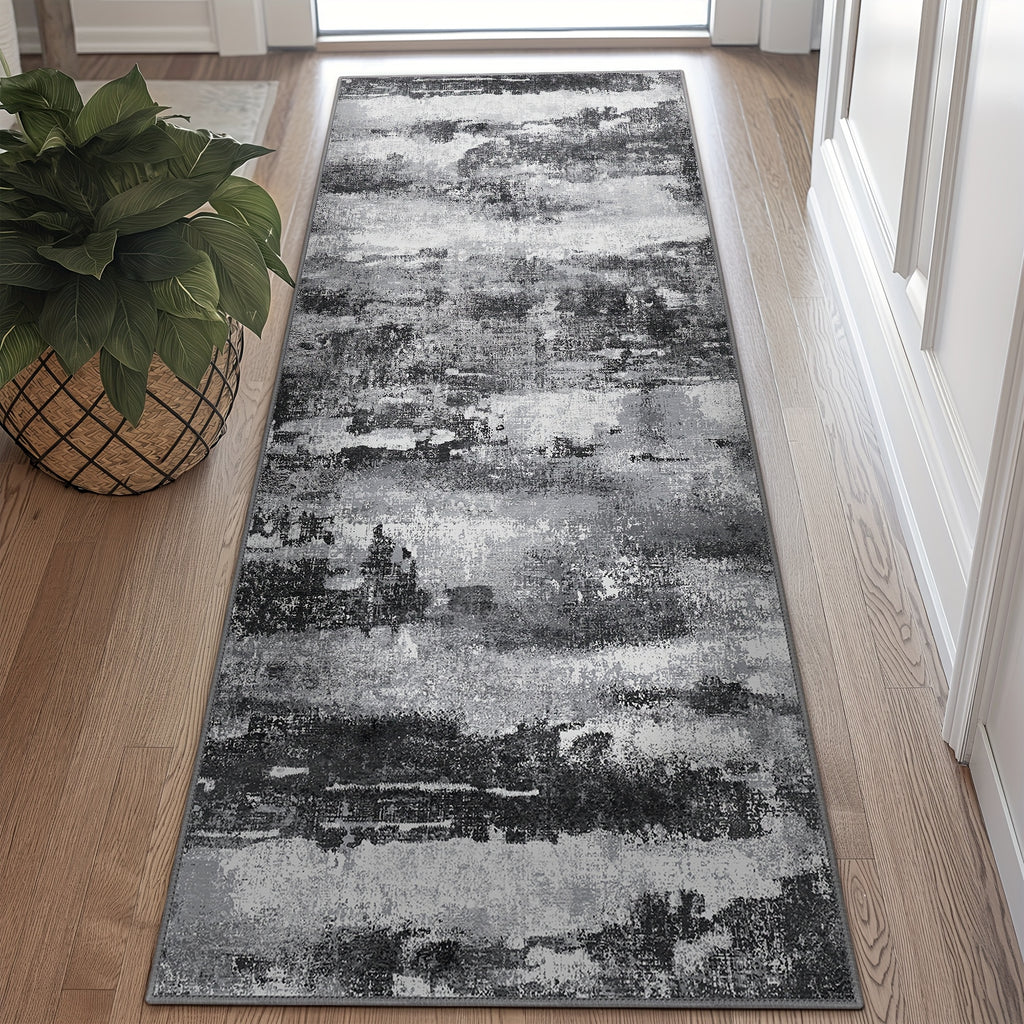 Modern Abstract Area Rug Machine Washable Non-Slip Large Soft Floor Carpet for Living Room Bedroom Dining Room – 6 Sizes 2x5 to 9x12 Ft