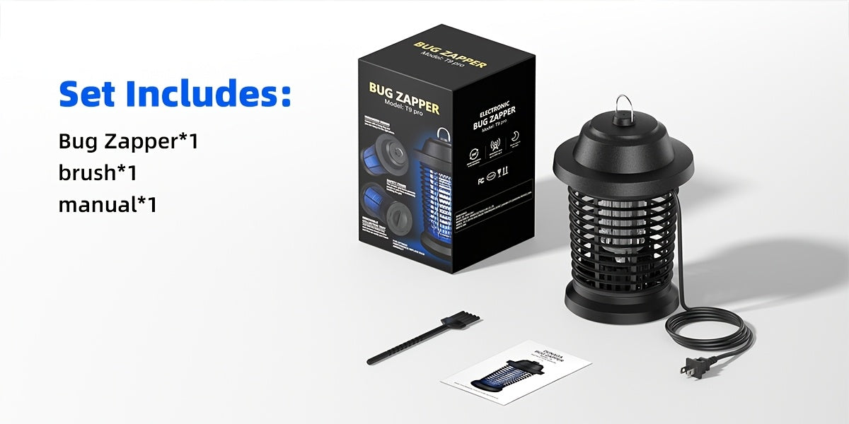 Bug Zapper Electric Mosquito Zapper Fly Trap Lamp 4000 Sq Ft Coverage 1000V Power Grid Easy Clean Removable Tray Indoor Outdoor Insect Killer Gift for Family