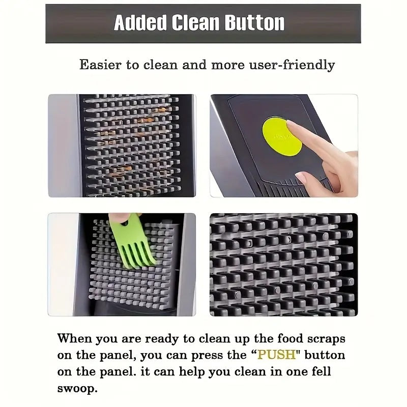 Vegetable Chopper 16-In-1 Professional Onion Chopper Multi-Function Food Slicer Dicer with 8 Blades and Container Kitchen Carrot Cutter Gift for Dad
