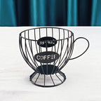 Coffee Pod Holder K-Cup Organizer Basket - Extra Large Capacity Capsule Storage for Coffee Bar, Kitchen Counter, Office Breakroom & Cafe Display, Gold & Black Options
