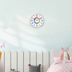Color Learning Wall Clock for Kids – 8, 10 & 12 Inch Silent Quartz Movement, Teach How to Tell Time, Educational Teaching Clock for Bedroom, Classroom & School, AA Battery, Holiday Gift