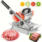 Manual Meat Slicer Stainless Steel 430 Grade Blade with Adjustable Thickness for Frozen Meat, Vegetables & Fruits – Durable Sharp Easy-Clean Food Slicer for Home Kitchen Use