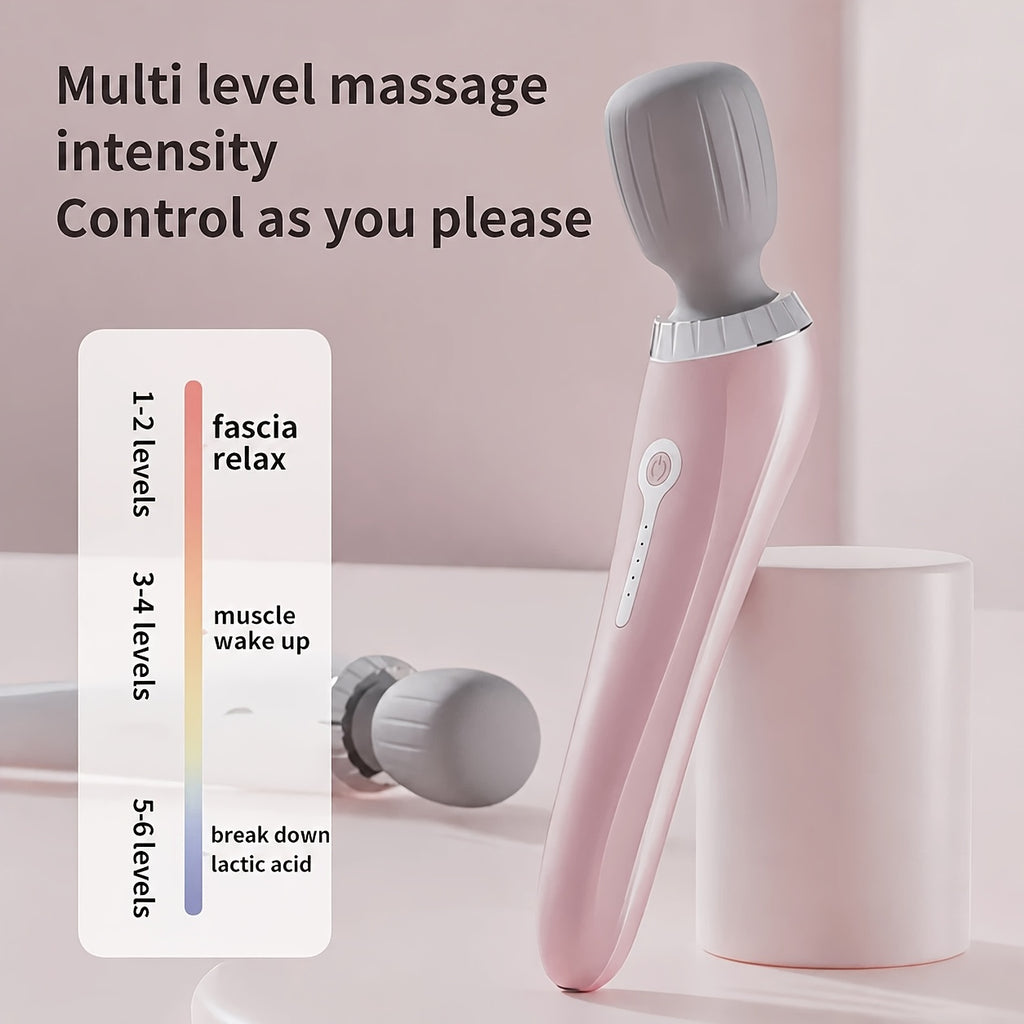 Multi-Speed USB Rechargeable Handheld Massager for Neck, Back, Legs & Waist – Compact Portable Body Relaxation Device with Long Battery Life, Perfect Gift for Family Members