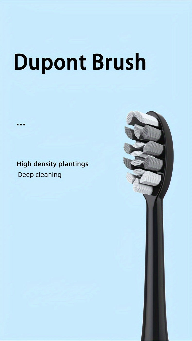 IPX8 Sonic Electric Toothbrush USB Rechargeable 5 Brush Heads Metal Shaft Smart Timer Couple Set for Adults Men Women