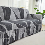 Printed Skirt Sofa Slipcover 1pc - Elastic Pet Anti-Dirt All-Purpose Sofa Protection Cover for Living Room Home Decor Sofa Cushion Cover