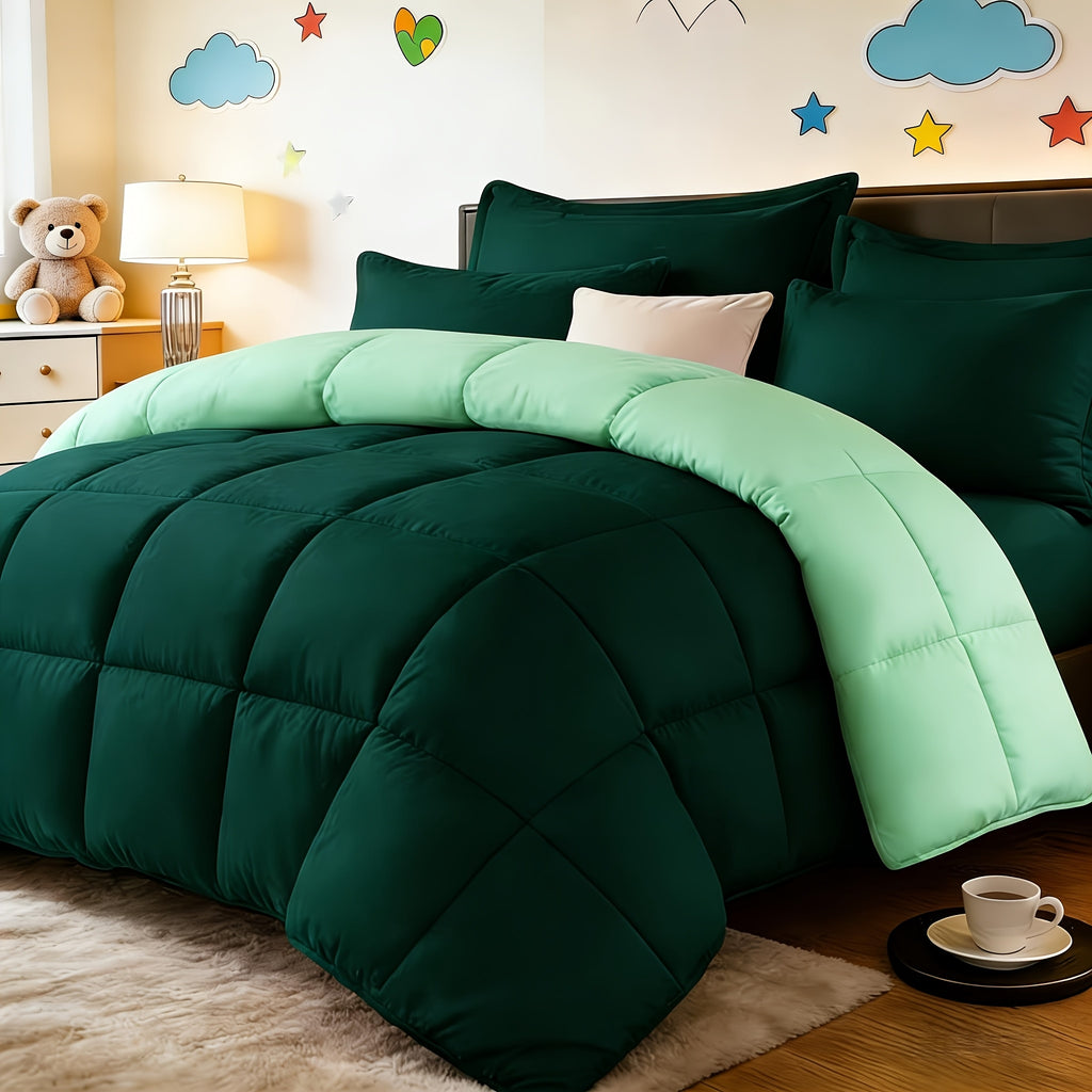 All Season Comforter Set with Pillowcases 2-3 Piece – Soft Fluffy Lightweight Bedding for Kids Dorm Apartment, 29 Colors Including Two-Tone, Twin Queen King Size