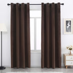 Velvet Curtains 52” Wide – Soft Grommet Thermal Insulated Light Filtering Velvet Window Panels for Bedroom | 2-Panel Set in 14 Colors & 7 Lengths