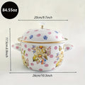 Enamel Diamond Soup Pot – Thick-Walled Double Handle Stew Pot, High-Temp Resistant, 2 Designs & 2 Sizes, Electric Stove Gas Flame Compatible