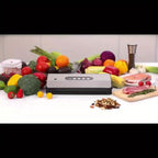 Vacuum Sealer Machine 8-in-1 65kPa Stainless Steel with Built-In Cutter, 10 Bags & External Vacuum Port – Food Sealer for Food Storage & Sous Vide, Model SJ2090