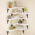 Corner Floating Wall Shelves 5 or 6-Pack – Rustic Heavy Duty Wall Mounted Corner Shelf Set for Bedroom, Living Room, Bathroom, Kitchen & Office Decor, Multiple Colors Available